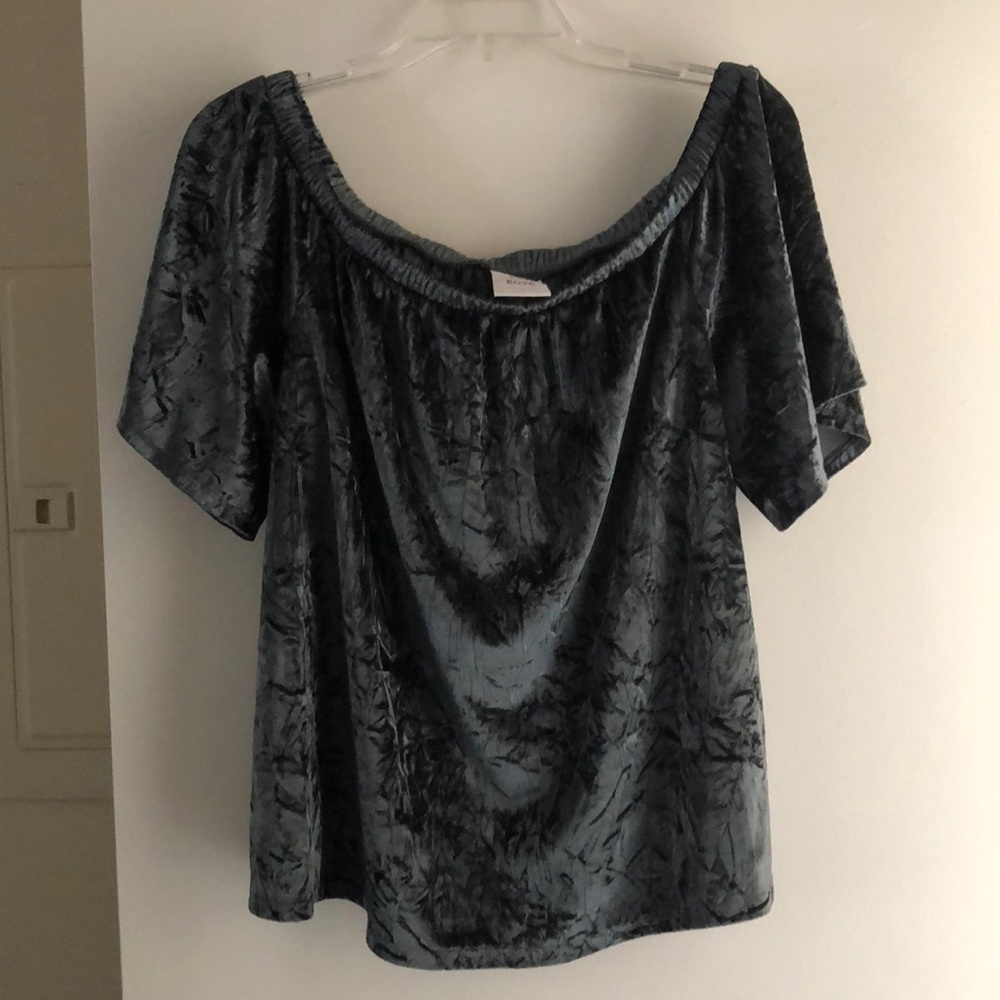 Off The Shoulder Velvet Top